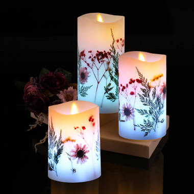 Latitude Run® Unscented Flameless Pillar Candle & Reviews | Wayfair